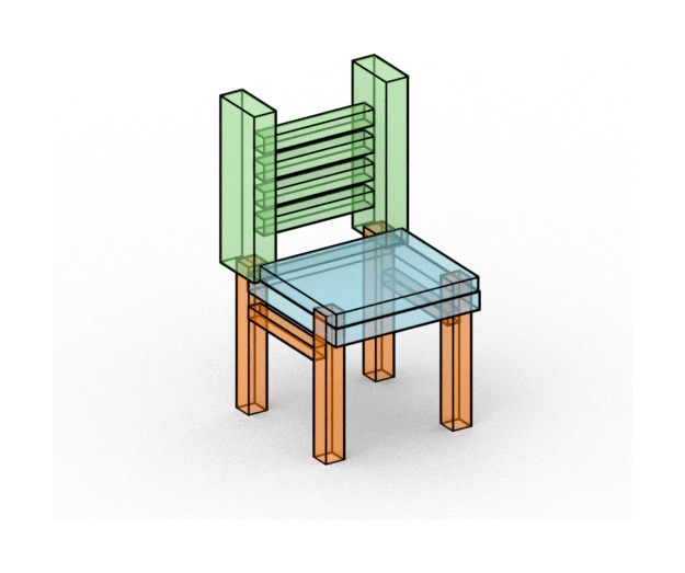 Chair reconstruction using the ladder_chair_back abstraction