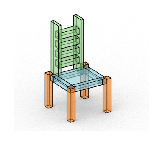 Chair reconstruction using a second parameterization of ladder_chair_back