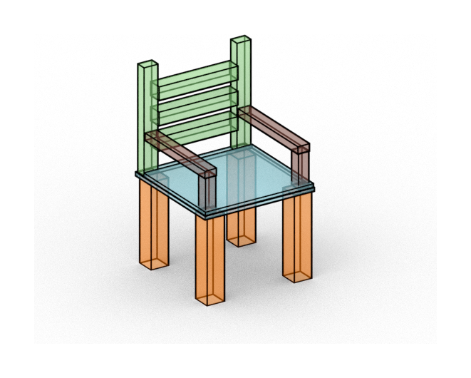 Chair reconstruction using a third parameterization of ladder_chair_back