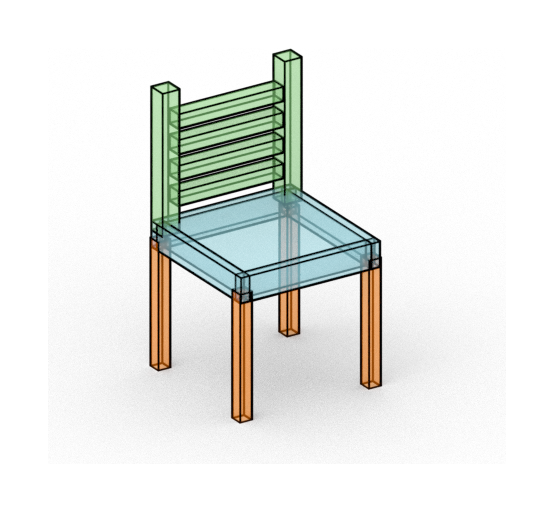 Chair reconstruction using a fourth parameterization of ladder_chair_back